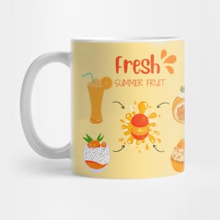 Orange Fresh Summer Fruit Mug